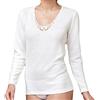 Lupsty NOTTINGHAM CONF. 2 PZ Maglia Manica Lunga Donna Lana E Cotone con Pizzo Macrame' Art. TL18W - Cotone Dual 50% (Bianco, L)
