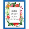 MG Design Cornice 40x60 cm - colore Blu, in legno, con vetro acrilico - da appendere in verticale o in orizzontale, senza sfondo, per foto, poster, puzzle