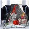 Abaysto Coperta natalizia per divano, coperta natalizia in soffice microfibra, per letto, divano, divano-gnomo, grande, 127 x 152 cm