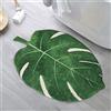HAOCOO Area Rugs - Tappeto da bagno in velluto verde con foglie, antiscivolo, morbido, di lusso, in microfibra, lavabile in lavatrice, zerbini, vasca, doccia, decorazione natalizia