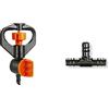 CLABER 91250 Micro irrigatore 360° regolabile, 5 pezzi & 7806015 Accessori Rainjet Goccia 2 Raccordi a 3 Vie