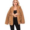 Comeon Giacca Donna Felpa in Pile per Donna Cappotti in Pelliccia Sintetica Capispalla Oversize Cappotti con Cerniera a Manica Lunga Khaki Medium