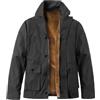Sungerdasa Giacca invernale da uomo in pile Sherpa foderata giacca a vento calda con colletto a bavero con 4 tasche, Nero , XXL
