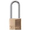 Master Lock 140EURDLH Lucchetto con Chiavi in Ottone e Archetto Longo, Oro, 8.9 x 4 x 1.3 cm