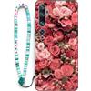 Sinyunron Cover Compatibile con Xiaomi Mi Note 10,Custodia a Doppia Protezione 2 in 1 Antiurto e Anti-Graffio con Estetica Motivo+1×Boho Braccialetto Colorato,Rose