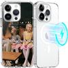 Yoedge Magnetica Cover Personalizzata per iPhone 15 Pro Max 6,7, [Compatibile con MagSafe] Personalizzato Custodia con Foto Testi Disegni, Sottile Morbida Silicone TPU e PC Antiurto Protettiva Case