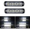 RIGIDON 2 Pezzis 6 LED Lampada di Emergenza Strobo Barra Led, 4.3 Pollice 12V 24V Faretti Fendinebbia Per Off road Auto Fuoristrada Camion SUV UTE ATV Barca 4x4 Veicoli, Bianca Impermeabile