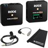 RØDE Rode WIGO II Single - Sistema di microfono wireless GO + microfono lavalier, adattatore SC3