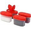 SIGNORA WARE - Set Contenitori Alimentari Vuoti in Plastica Trasparente Ermetici con Coperchio per Alimenti, Spezie, caffè, Cereali, Farina, Liquidi. Recipienti Adatti A Microonde, Frigo E Freezer