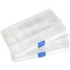 Qualsen Scatola Porta Oggetti Scatole Plastica Stoccaggio Scatole Divisori Scatola in Plastica Mobili Organizzatore Contenitore per Dell'orecchino Strumento Accessori (15 Scomparti x2)