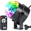 EUGO Luci da palco luci Discoteca Mini palla lampada magica fase luci a sfera di colore cristallo rotante sfera LED RGB effetto per il Festival Bar KTV Club Party Outdoor e più (con telecomando)