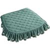 ZTGL Cuscini per Sedie Cucina con Volant 45x43, Imbottitura Cuscino Trapuntato, Cuscini Sedie Cucina Antiscivolo, Confortevole, Resistente, Lavabile, per Cucina, Camera da Letto,Verde,1 Pack