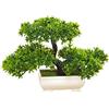 Naisicatar Bonsai salvavita, piante di simulazione bonsai artificiale per piante interne domestiche e ufficio emulano mini pino di accoglienza decorativa (verde)