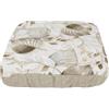 SaRani Cuscini per Sedia con Fascia Elastica e Imbottitura in Gommapiuma, Coprisedie in Cotone Motivo Foglia (2, Fango)