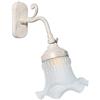 arterameferro Applique in ottone shabby con vetro bianco