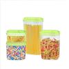 VIRSUS Set 4 Contenitori Ermetici per Alimenti con Coperchio salvafreschezza, Privo di BPA, capacità 0,5L / 1L / 1,5L / 2,35L, Barattoli per Cereali, Pasta, Muesli (Verde)