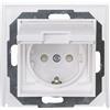 Kopp Athenis - Presa con contatto di protezione, per ambienti umidi, colore: Bianco, 954029085