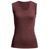 con-ta Conta - Camicia termica ascellare con spalline in cotone naturale, biancheria intima calda da donna, girocollo, abbigliamento da donna, colore blu marino, taglia 36-50, Borgogna Melange, 48