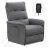 FLEXISPOT Poltrona Relax Elettrica con Schienale Regolabile - Poltrona TV Regolabile, Poltrona TV con Funzione Reclinabile, Schienale Regolabile 125° -160° - Poltrona Relax, Ergonomica Grigio Chiaro
