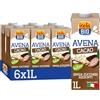 ISOLA BIO Bevanda Biologica a Base di Avena con Cacao, Ingredienti Naturali, Basso Contenuto di Grassi, Senza Zuccheri Aggiunti, per Intolleranti al Lattosio, Vegetariani e Vegani, 6 Confezioni da 1 L