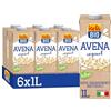 ISOLA BIO Bevanda di Avena Biologica, Senza Zuccheri Aggiunti, 100% Ingredienti Naturali, a Basso Contenuto di Grassi, per Vegetariani e Vegani, 6 Confezioni da 1 Litro