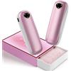 Funme Confezione da 2 Scaldamani Ricaricabili 10000mAh [Confezione Regalo] Scaldamani Elettrico USB Power Bank Riutilizzabile Scaldamani Portatile Max 60°C, Donna, Ideale per Esterno OT95