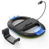Generico Supporto per console e stazione di ricarica per controller per PS5 Slim Digital/Disc Edition, dock di ricarica per Playstation 5 Slim, con supporto per cuffie e maniglia (nero)