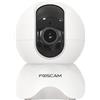 FOSCAM Telecamera IP X5 Bianco WiFi/LAN 5MP, Sicurezza, Rilevamento Umano, Audio, Visione Notturna, Compatibile Alexa