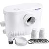 Aquamatix Silencio 3 Trituratore Pompa Maceratore 400W Sistema di Sollevamento 145L/min 8m Distanza di pompaggio verticale con 3 ingressi per WC, lavandino e lavatrice con filtro a carbone