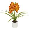 Flair Flower Orchidea artificiale, 40 cm, in vaso, orchidea artificiale, ideale come decorazione per matrimoni