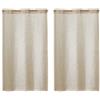 Linder 0169/29/475RI - Coppia di Tende dritte Kaolin, con Occhielli, Colore Beige Naturale, 50% Poliestere, 50% Lino, 55x160