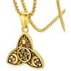 FaithHeart Collana Dea della Tripla Luna Collana Acciaio Uomo Donna Pendente Pentacolo Pentagramma Catena Regolabile Amuleto di Protezione
