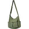 Tibroni Borsa a Tracolla in Tela Grande, Borsa Tote Vintage Casual Estetica con Tasche Multiple, Borsa a Tracolla da Uomo con Grande Capacità, per Viaggi, Lavoro, Scuola, Shopping