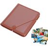 Plyisty Album Fotografico a 28 Tasche per Pellicola Fotografica Square W210 W300 W400, Album Fotografico retrò in Pelle PU con Cinturino per Pellicole per Fotocamera Istantanea (BROWN)