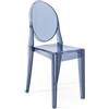 Kartell - Sedia impilabile Ghost - Blu - policarbonato 2,0 - Designer Philippe Starck