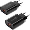Kayshow 2 Pezzi Caricatore USB Quick Charge 3.0 18W, Carica Batterie Cellulare, Universale Caricabatterie Alimentatore Spina USB per Samsung Galaxy S21 S20 S10 S9 S8 A55 A34 A15 A14 A13, iPhone, Xiaomi