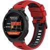 tecinity Cinturino Compatibile con Garmin 235/220/230/620/630/735XT, Silicone Cinturini per Garmin Approach S5/6/20 (Rosso+Nero)