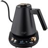 ADLER EUROPE AD 1349 Bollitore elettrico 1L - Nero oro indicatore di temperatura LED 900 W, regolazione della temperatura 40-100 °C, funzione di mantenimento del calore, spegnimento di sicurezza, base