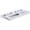 Generico Supporto verticale di raffreddamento con 2 porte per il caricatore del controller, stazione di ricarica del gioco, 2 ventole di raffreddamento e 3 hub USB la console per Playstation 4 Pro (Bianco)