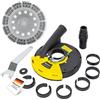FANZTOOL, cuffia di aspirazione universale per smerigliatrice angolare + mola diamantata a tazza da 180 mm, mola diamantata per levigatrice