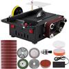 CISSIYOG Mini sega da tavolo con levigatrice a nastro, seghe da banco di precisione per la lavorazione del legno, mini disco abrasivo per fai da te, hobby, modellismo, artigianato, PCB, potenza 300 W
