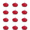 DONAU HOME Set di candele galleggianti, colore rosso, 12 pezzi, 2,8 x 4,8 cm, durata 4 ore, candele galleggianti, candele calde, per cena, matrimonio, San Valentino