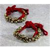 ESPLANADE Ghungroo Danza (25 + 25) Ghungroo Cotton String | Campana, Ghungru 1 Linea Red Pad Ghungroo 1 Linea | Paijania | Pazeb | Kathak Indian Classical Dance
