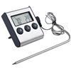 Meichoon Termometro Per Carne per Cucinare,Timer Sonda Termometro Alimentare,Grilling Carne BBQ e Acqua Latte Vino Liquido Temperatura con Sonda,UD09