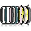 Hianjoo 5 Pack Cover con Vetro Temperato Compatibile per Xiaomi Redmi Watch 5 Active 【NON Per Watch 5 Lite】, Pellicola Proteggi Schermo PC Custodia Compatibile con Xiaomi Redmi Watch 5 Active