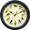F Fityle Orologio da Parete con Uccelli Selvatici Che cantano, Decorazione per la Stanza, Orologio con Melodia Versatile, Alimentato a Batteria, per Bar, Nero 32 cm