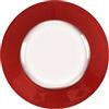 JUSTGLASS Sottopiatto vetro falda rosso Ø 33 cm (minimo 6 pezzi)
