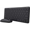 Trust Tastiera e Mouse Senza Fili Wireless e Bluetooth con Meccanismo a Forbici Layout QWERTY colore Nero - 24844