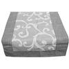 Russo Tessuti Runner Striscia Copritavolo Centro Fantasia Ghirigori Vari Colori 43x133 cm-Grigio