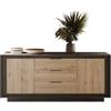 Web Convenienza Madia con 2 Ante e 3 Cassetti Made in Italy - Credenza Contenitore Collezione Sky per Soggiorno Cucina Ingresso Sala da Pranzo Mobile Design moderno originale - Lava/kadiz